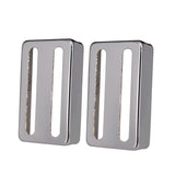 Max 2pcs Brass Humbucker Pickup Cover Two-line for Electric Guitar Parts Silver