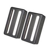 Max 2pcs Brass Humbucker Pickup Cover Two-line for Electric Guitar Parts Black