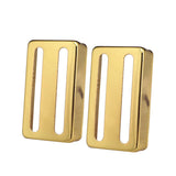 Max 2pcs Brass Humbucker Pickup Cover Two-line for Electric Guitar Parts Golden