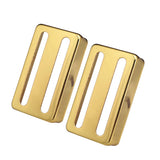 Max 2pcs Brass Humbucker Pickup Cover Two-line for Electric Guitar Parts Golden