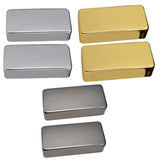 Max 2 Pieces Sealed Humbucker Pickup Covers for Electric Guitar Silver