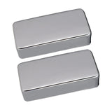Max 2 Pieces Sealed Humbucker Pickup Covers for Electric Guitar Silver