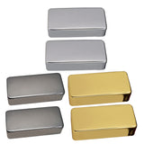 Max 2 Pieces Sealed Humbucker Pickup Covers for Electric Guitar Silver