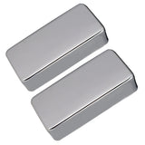 Max 2 Pieces Sealed Humbucker Pickup Covers for Electric Guitar Silver