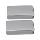 Max 2 Pieces Sealed Humbucker Pickup Covers for Electric Guitar Silver