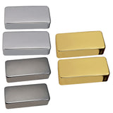 Max 2 Pieces Sealed Humbucker Pickup Covers for Electric Guitar Silver