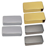 Max 2 Pieces Sealed Humbucker Pickup Covers for Electric Guitar Silver