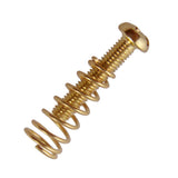 Max 6 Pieces Electric Guitar Bass Bridge Tailpiece Saddles Screws+Springs Gold