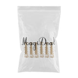 Max 6 Pieces Electric Guitar Bass Bridge Tailpiece Saddles Screws+Springs Gold