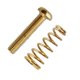 Max 6 Pieces Electric Guitar Bass Bridge Tailpiece Saddles Screws+Springs Gold