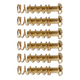 Max 6 Pieces Electric Guitar Bass Bridge Tailpiece Screws+Springs Set Gold