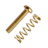 Max 6 Pieces Electric Guitar Bass Bridge Tailpiece Screws+Springs Set Gold