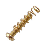 Max 6 Pieces Electric Guitar Bass Bridge Tailpiece Screws+Springs Set Gold