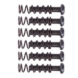 Max 6 Pieces Electric Guitar Bass Bridge Tailpiece Screws+Springs Set Black