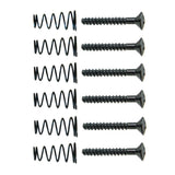 Max 6 Pieces Electric Guitar Single Coil Pickup Screws+Springs Set Black