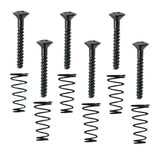 Max 6 Pieces Electric Guitar Single Coil Pickup Screws+Springs Set Black