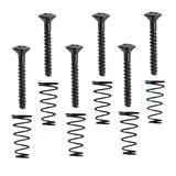 Max 6 Pieces Electric Guitar Single Coil Pickup Screws+Springs Set Black