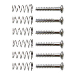 Max 6 Pieces Electric Guitar Single Coil Pickup Screws+Springs Set Silver