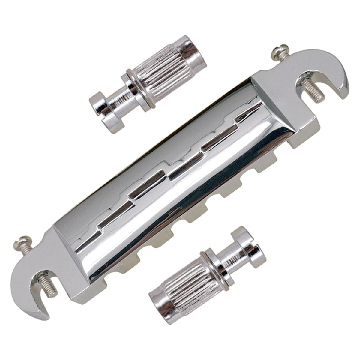 Max Maxb 6 String Electric Guitar Wraparound Bridge Tailpiece for LP Guitar Silver