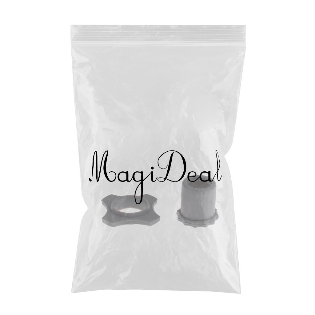 Max Maxb Wireless Microphone Mic Holder Anti-rolling Protection Rings + Bottom Gray