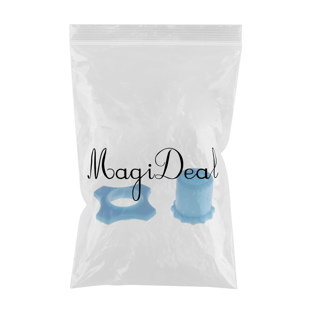 Max Maxb Wireless Microphone Mic Holder Anti-rolling Protection Rings + Bottom Blue