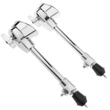 Maxbell 2Pieces Durable Metal Chrome Drum Holder for Musical Instrument Parts