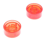Maxbell 2 Pieces Guitar Effect Foot Nail Cap Protection Cap for Effects Pedal Red