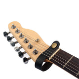 Maxbell 2 Pieces PU Leather Strap Hook Button for Acoustic Folk Classical Guitar