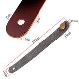 Maxbell 2 Pieces PU Leather Strap Hook Button for Acoustic Folk Classical Guitar