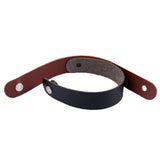 Maxbell 2 Pieces PU Leather Strap Hook Button for Acoustic Folk Classical Guitar