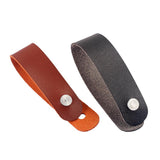 Maxbell 2 Pieces PU Leather Strap Hook Button for Acoustic Folk Classical Guitar