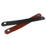 Maxbell 2 Pieces PU Leather Strap Hook Button for Acoustic Folk Classical Guitar