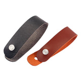 Maxbell 2 Pieces PU Leather Strap Hook Button for Acoustic Folk Classical Guitar