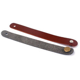 Maxbell 2 Pieces PU Leather Strap Hook Button for Acoustic Folk Classical Guitar