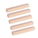 Maxbell 5 Pieces Beige Unslotted Nut Materials for Bass/Guitar Accessory