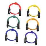 Max 6 Pieces 2m XLR Male to Female Microphone Cable DMX512 Mic Audio Cord
