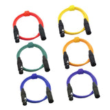 Max 6 Pieces 2m XLR Male to Female Microphone Cable DMX512 Mic Audio Cord