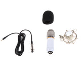 Maxbell Professional Condenser Microphone+Shock Mount+Foam Cap+Power Cable White