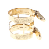 Max Alto Sax Metal Mouthpiece Pipe Clip Woodwind Part for Alto Saxophone Gold