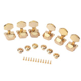 Max 6 Pieces Semiclosed Tuning Pegs for Acoustic Guitar 3L 3R Gold