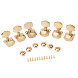 Max 6 Pieces Semiclosed Tuning Pegs for Acoustic Guitar 3L 3R Gold