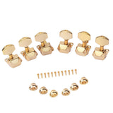 Max 6 Pieces Semiclosed Tuning Pegs for Acoustic Guitar 3L 3R Gold