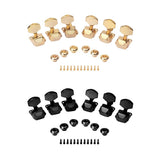 Max 6 Pieces Semiclosed Tuning Pegs for Acoustic Guitar 3L 3R Gold