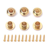 Max 6 Pieces Semiclosed Tuning Pegs for Acoustic Guitar 3L 3R Gold