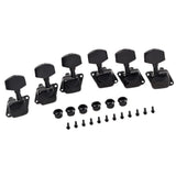 Max 6 Pieces Semiclosed Tuning Pegs for Acoustic Guitar 3L 3R Black