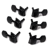 Max 6 Pieces Semiclosed Tuning Pegs for Acoustic Guitar 3L 3R Black