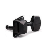 Max 6 Pieces Semiclosed Tuning Pegs for Acoustic Guitar 3L 3R Black