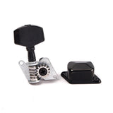 Max 6 Pieces Semiclosed Tuning Pegs for Acoustic Guitar 3L 3R Black