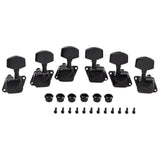 Max 6 Pieces Semiclosed Tuning Pegs for Acoustic Guitar 3L 3R Black