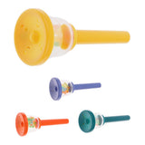 Max Plastic Handbell Hand Bell Percussion Instrument Musical Toy for Kids Yellow